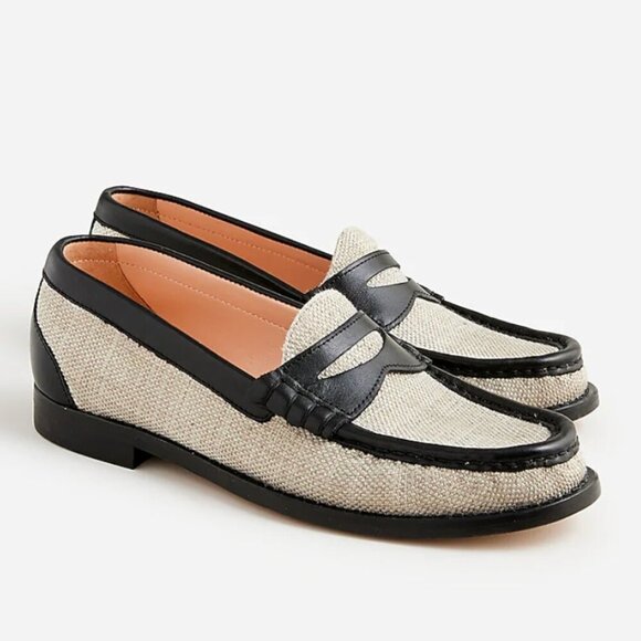 J.Crew Winona penny loafers in Spanish canvas - Size 7 - Picture 1 of 10